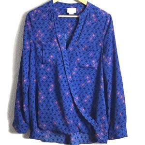 Anthropologie Maeve Eva Crossover Wrap Top